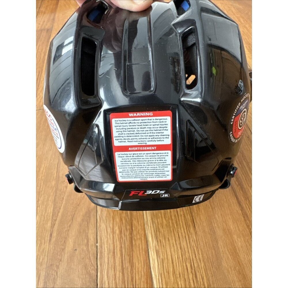 CCM FL3DS Jr Hockey Helmet Black 6 1/8-7 1/8 Size S